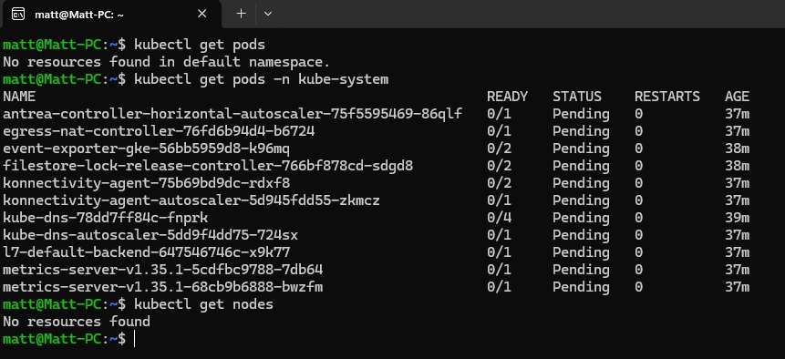 Checking cluster status